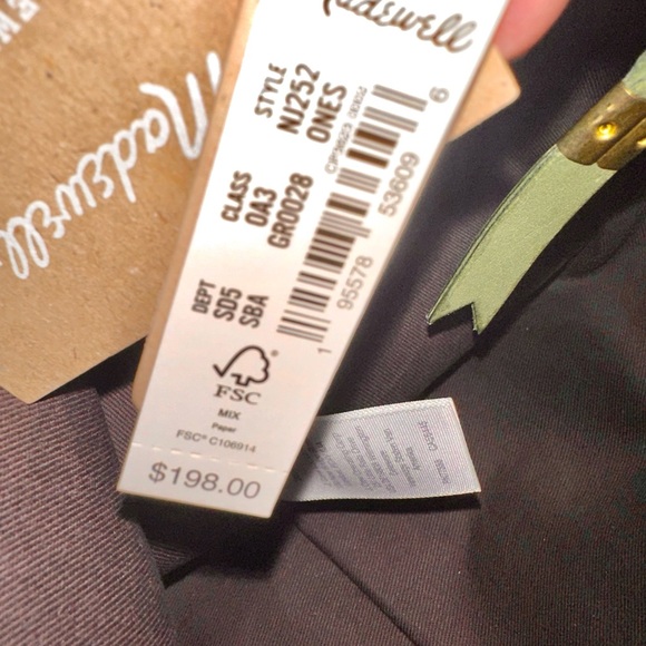 Price Reduced Madewell Basket Weave Leather Tote in Green - Picture 5 of 14